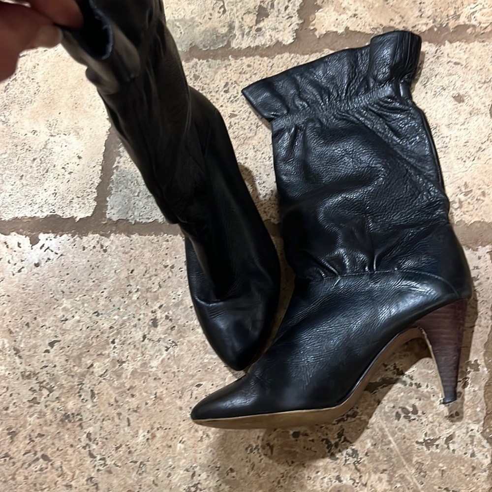 Aldo slouchy black boots size 38 fits like a size 8